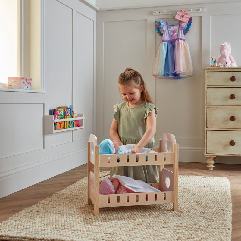 Ivy & Lily  Wooden Baby Doll Love Heart Bunk Bed