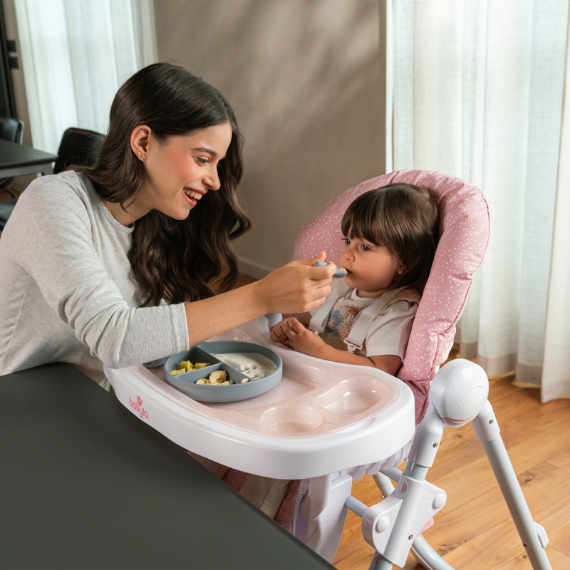 Babylo Hi Lo Convertible High Chair Pink Speckle