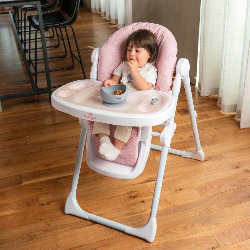 Babylo Hi Lo Convertible High Chair Pink Speckle