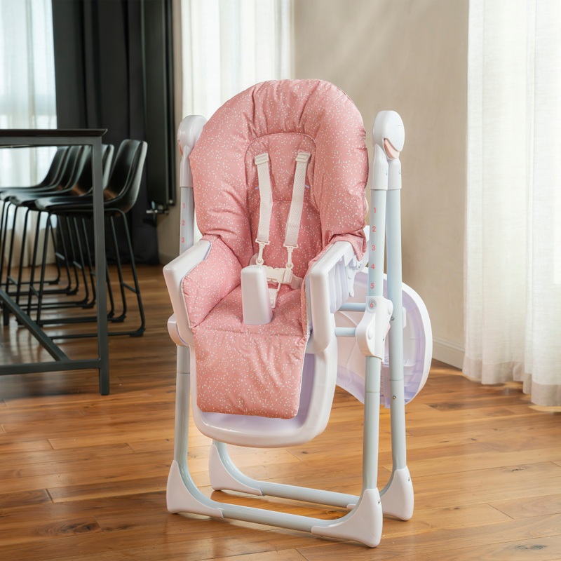 Babylo Hi Lo Convertible High Chair Pink Speckle 5 Babylo Hi Lo Convertible High Chair Pink Speckle