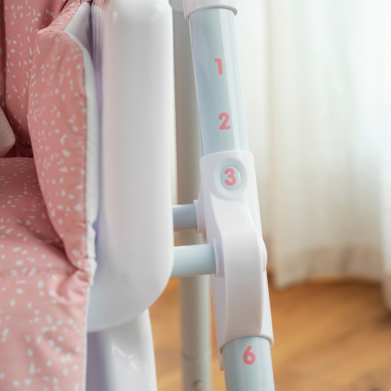 Babylo Hi Lo Convertible High Chair Pink Speckle 6 Babylo Hi Lo Convertible High Chair Pink Speckle