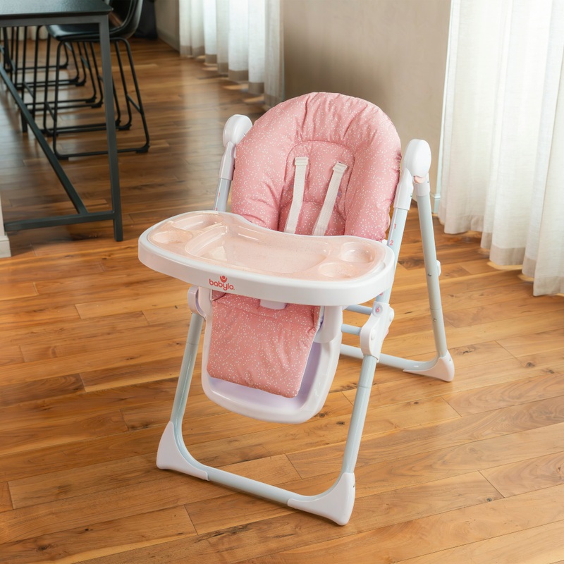 Babylo Hi Lo Convertible High Chair Pink Speckle 8 Babylo Hi Lo Convertible High Chair Pink Speckle