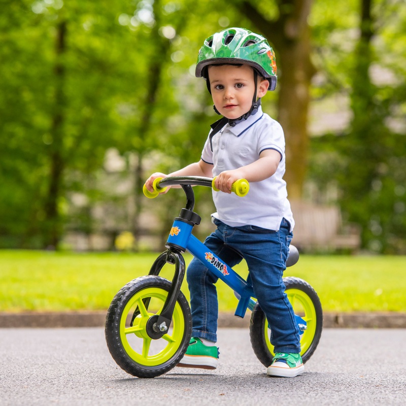 10 Inch Dinosaur Balance Bike Blue
