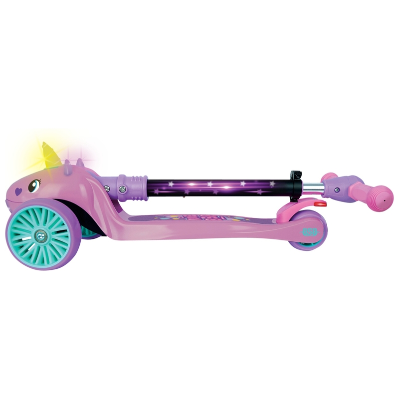 858 Elite Unicorn Light-Up Folding 3 Wheel Scooter 6 858 Elite Unicorn Light-Up Folding 3 Wheel Scooter
