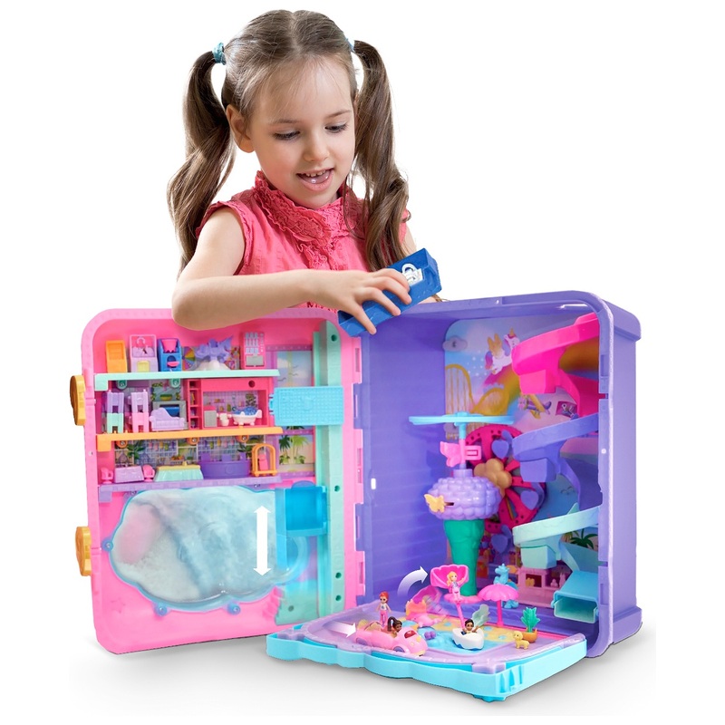 Polly Pocket Pollyville Resort Playset Rolling Suitcase