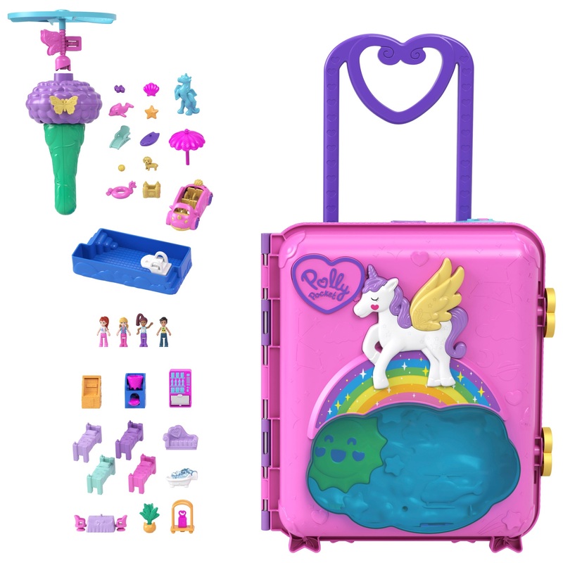 Polly Pocket Pollyville Resort Playset Rolling Suitcase 2 Polly Pocket Pollyville Resort Playset Rolling Suitcase