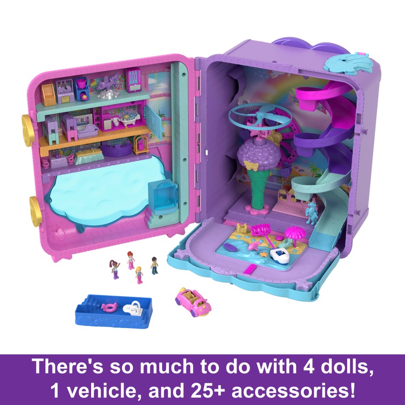 Polly Pocket Pollyville Resort Playset Rolling Suitcase 3 Polly Pocket Pollyville Resort Playset Rolling Suitcase