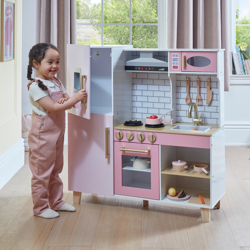 Kitchen Corner Deluxe Wooden Kitchen Pink 2 Kitchen Corner Deluxe Wooden Kitchen Pink