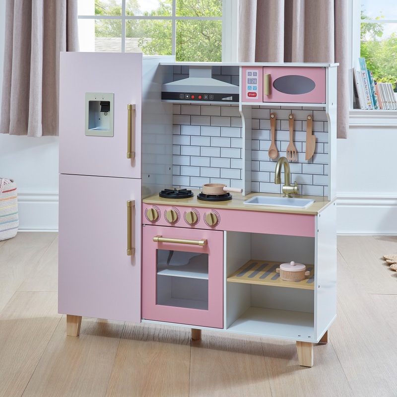 Kitchen Corner Deluxe Wooden Kitchen Pink 3 Kitchen Corner Deluxe Wooden Kitchen Pink