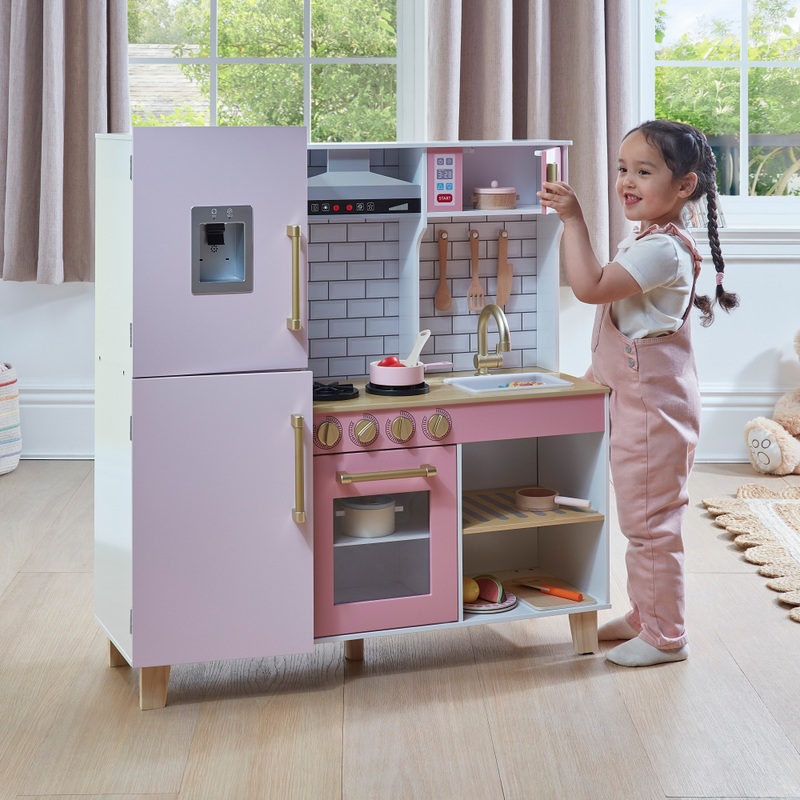 Kitchen Corner Deluxe Wooden Kitchen Pink 4 Kitchen Corner Deluxe Wooden Kitchen Pink