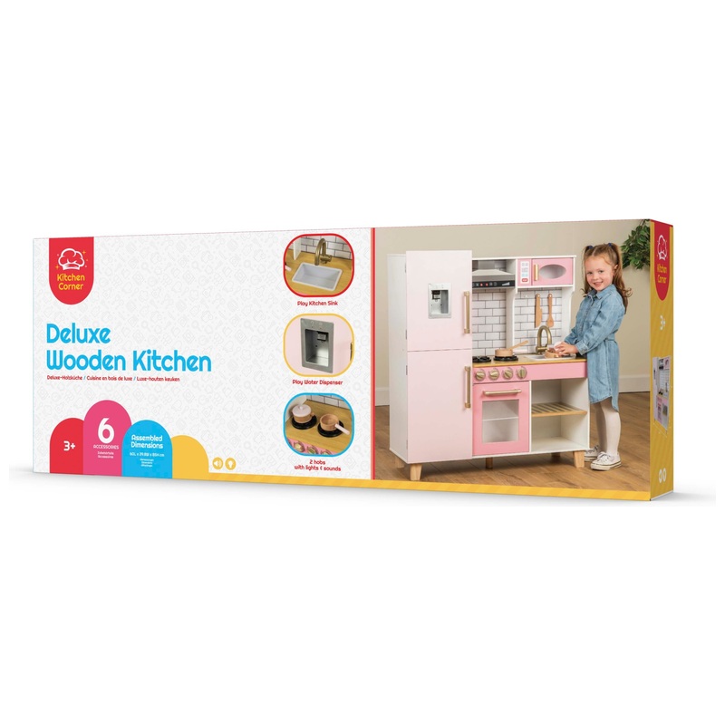 Kitchen Corner Deluxe Wooden Kitchen Pink 8 Kitchen Corner Deluxe Wooden Kitchen Pink