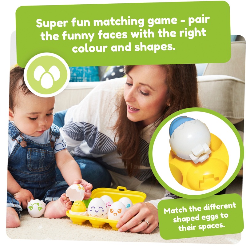 TOMY Toomies Baby Toys Hide & Squeak Eggs Set 2 TOMY Toomies Baby Toys Hide & Squeak Eggs Set
