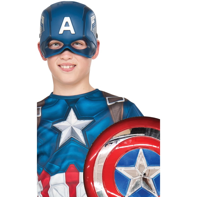 Marvel Captain America Costume Mask and Shield Dress-Up Set
