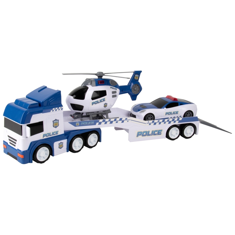 Super Wheelz Lights & Sounds Police Transporter Set