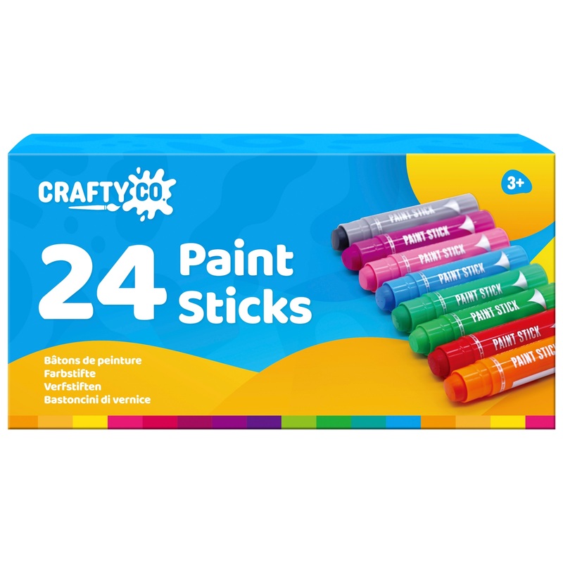 Crafty Co. Water-Based Paint Sticks Set 24 Piece