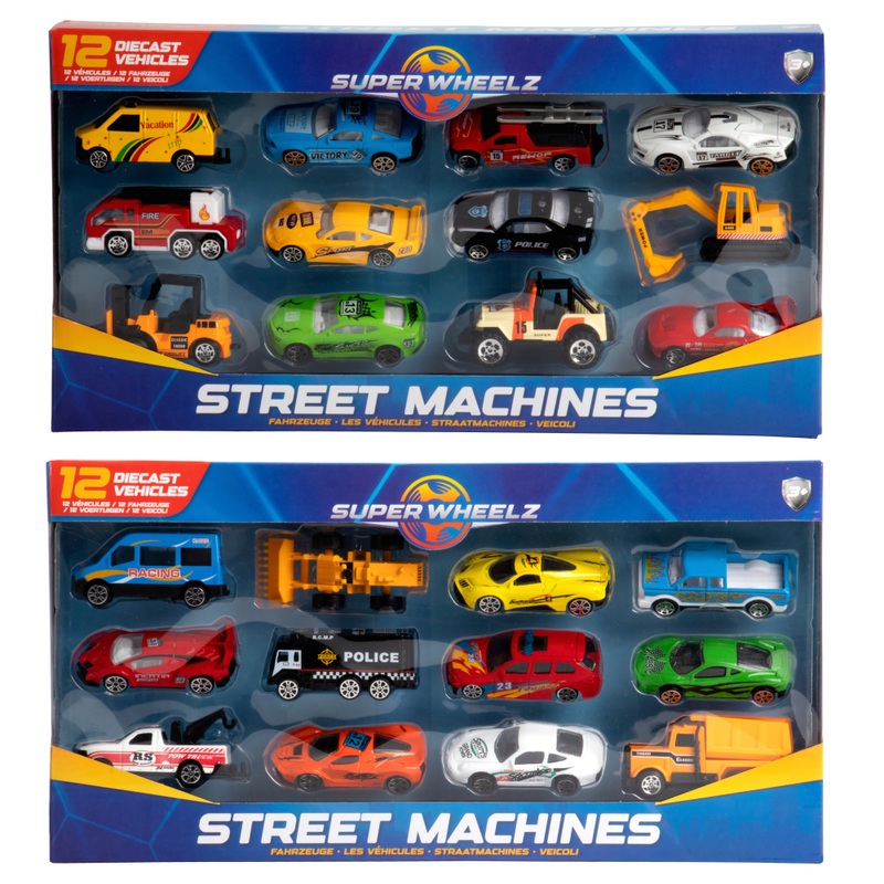 Super Wheelz Diecast Street Machines 12 Pack Assortment