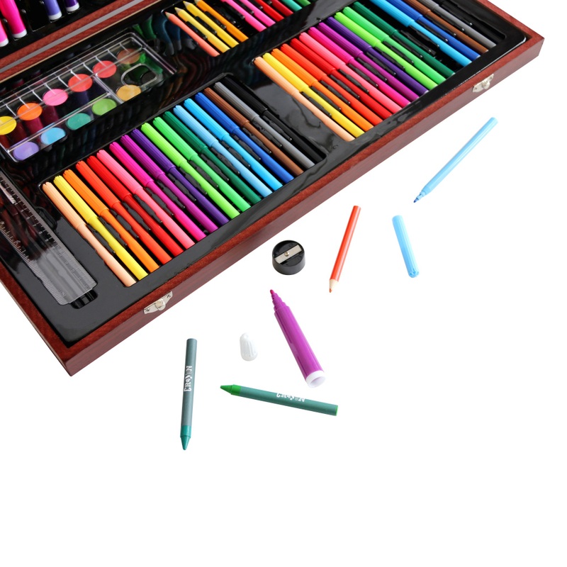 Art Studio Junior Wooden Box Art Set 180 Pieces 4 Art Studio Junior Wooden Box Art Set 180 Pieces