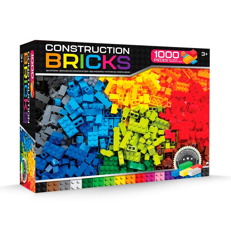 Build-It Building Blocks Classic Construction Bricks 1000 Piece Set