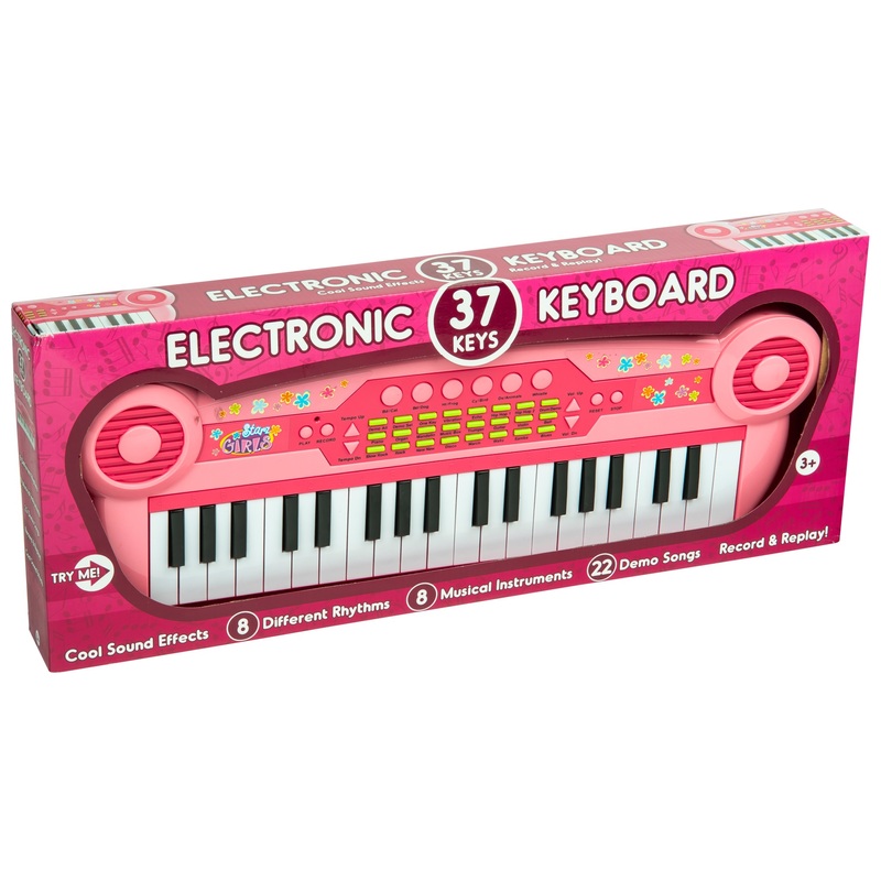 Electronic Piano Keyboard 37 Keys Pink