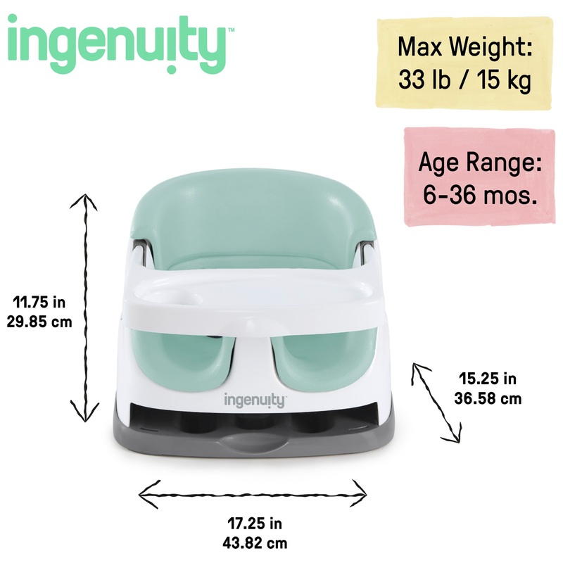 Ingenuity Baby Base 2-in-1 Booster Seat Mist 4 Ingenuity Baby Base 2-in-1 Booster Seat Mist