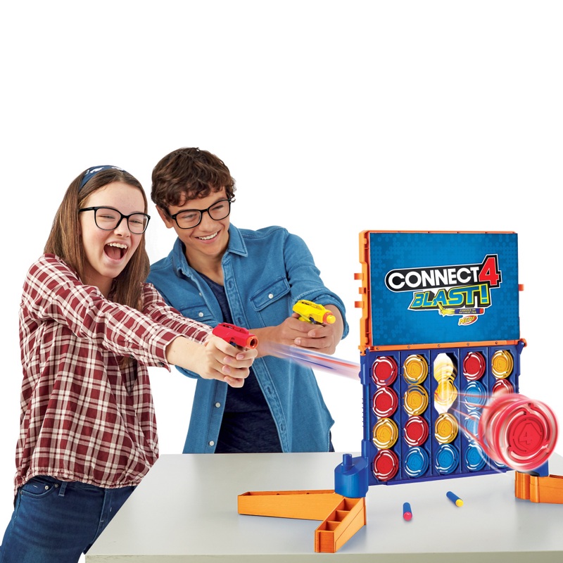 Connect 4 Blast Game with NERF Blasters