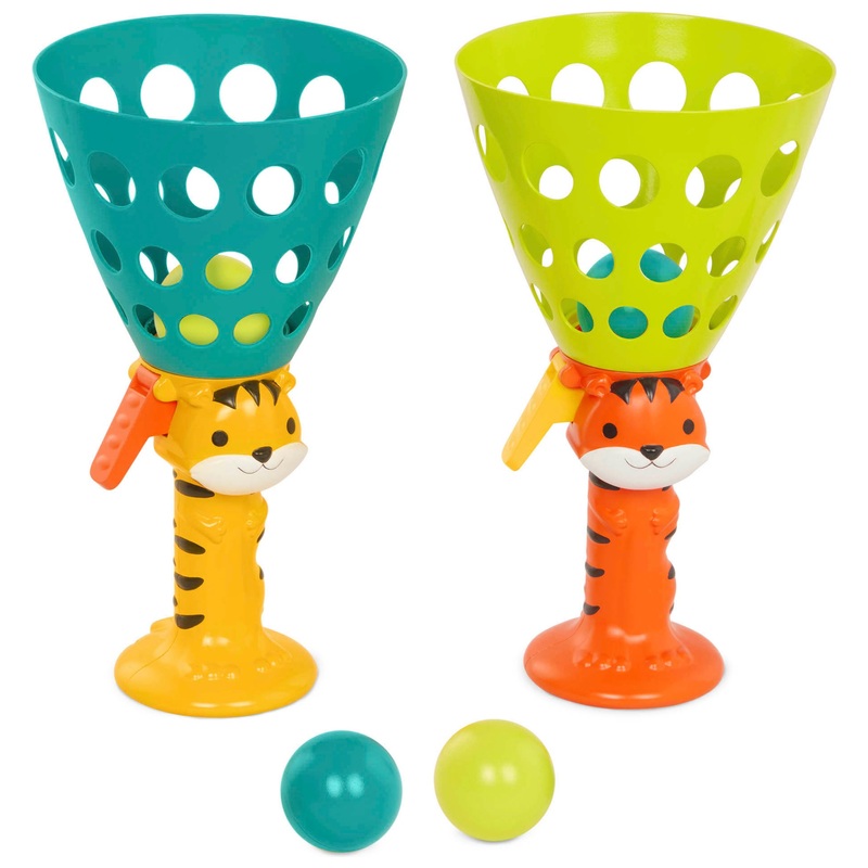 Battat Pop 'n' Launch Tiger Ball Catch Game