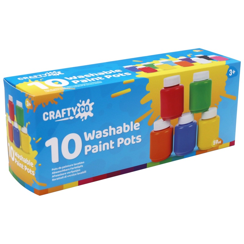 Crafty Co. Washable Paint Pots 59ml 10 Pack