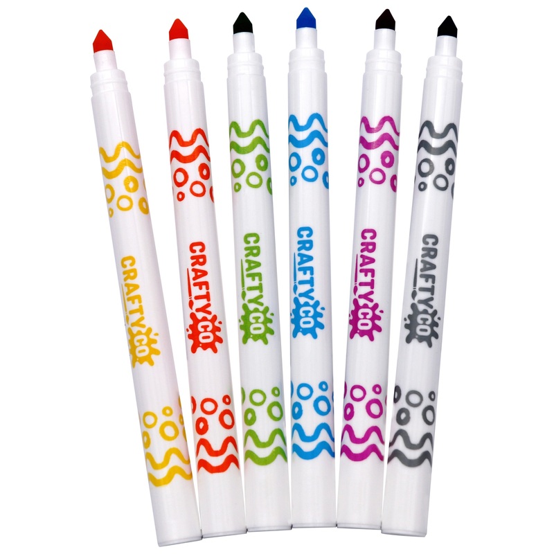 Crafty Co. Washable Markers Fine Tip Set 24 Piece