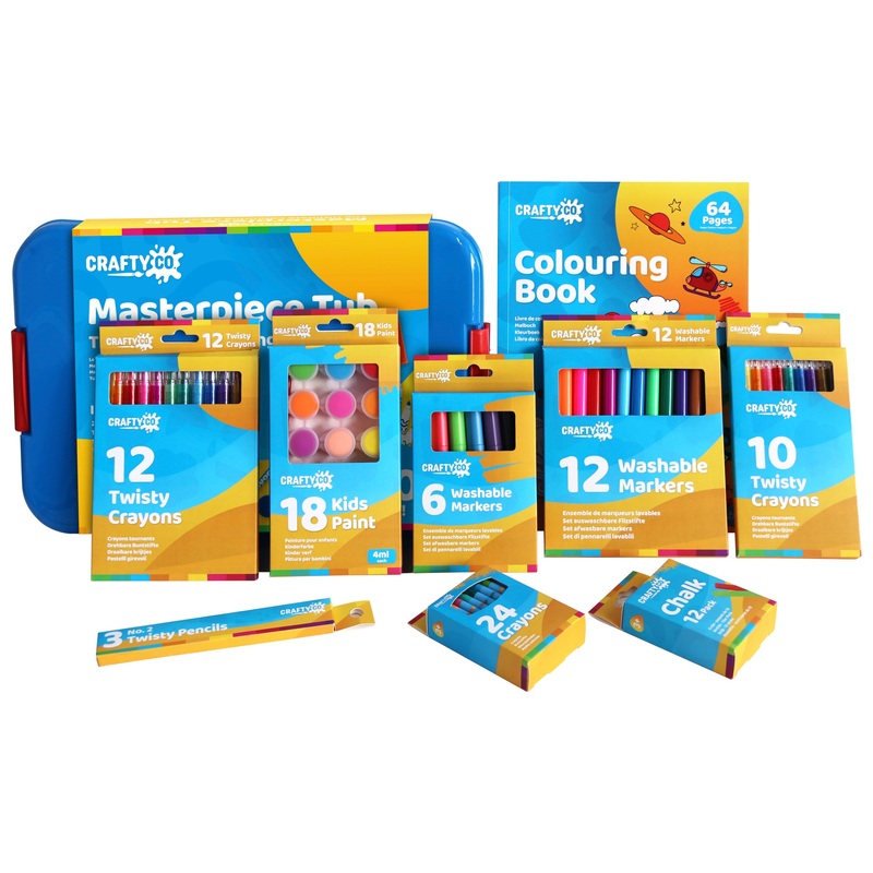 Crafty Co.Ultimate Colouring Collection Masterpiece Tub Art Set 90 Piece