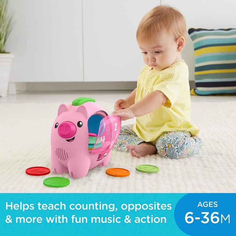 Fisher-Price Baby Toy Laugh & Learn Count & Rumble Piggy Bank 2 Fisher-Price Baby Toy Laugh & Learn Count & Rumble Piggy Bank