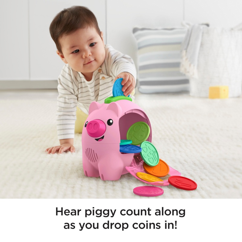 Fisher-Price Baby Toy Laugh & Learn Count & Rumble Piggy Bank 3 Fisher-Price Baby Toy Laugh & Learn Count & Rumble Piggy Bank