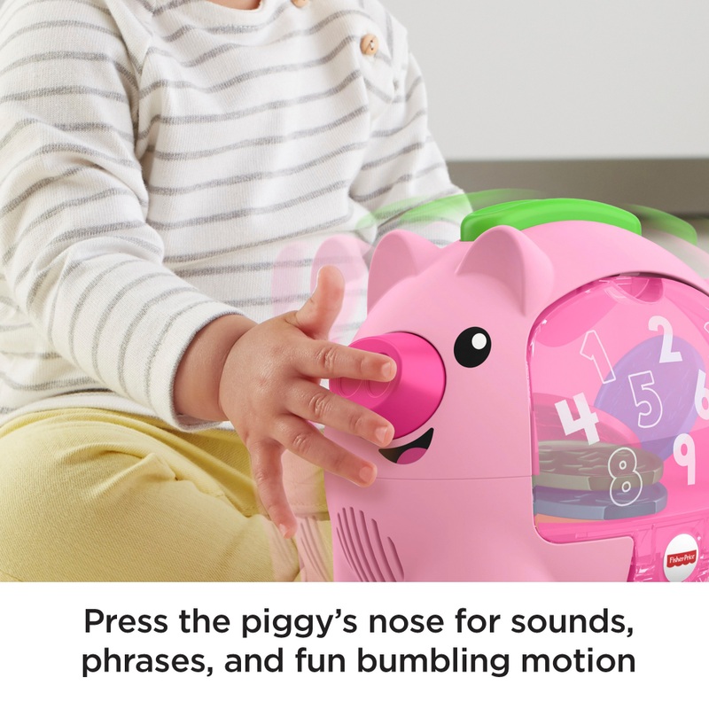 Fisher-Price Baby Toy Laugh & Learn Count & Rumble Piggy Bank 4 Fisher-Price Baby Toy Laugh & Learn Count & Rumble Piggy Bank