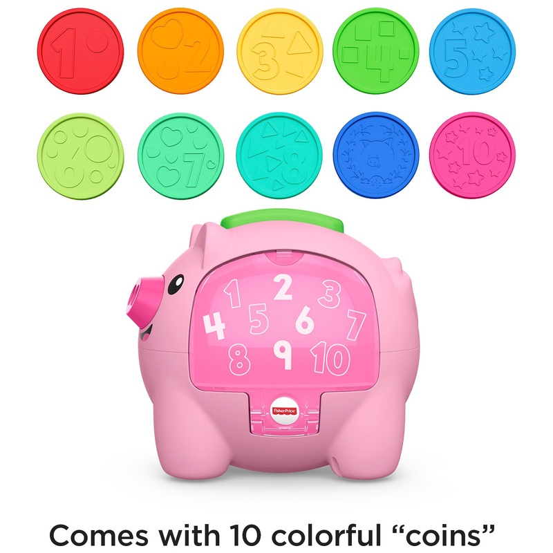 Fisher-Price Baby Toy Laugh & Learn Count & Rumble Piggy Bank 5 Fisher-Price Baby Toy Laugh & Learn Count & Rumble Piggy Bank