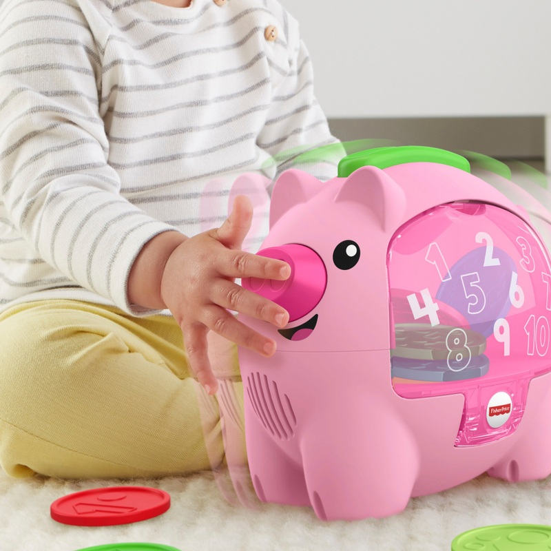 Fisher-Price Baby Toy Laugh & Learn Count & Rumble Piggy Bank 6 Fisher-Price Baby Toy Laugh & Learn Count & Rumble Piggy Bank