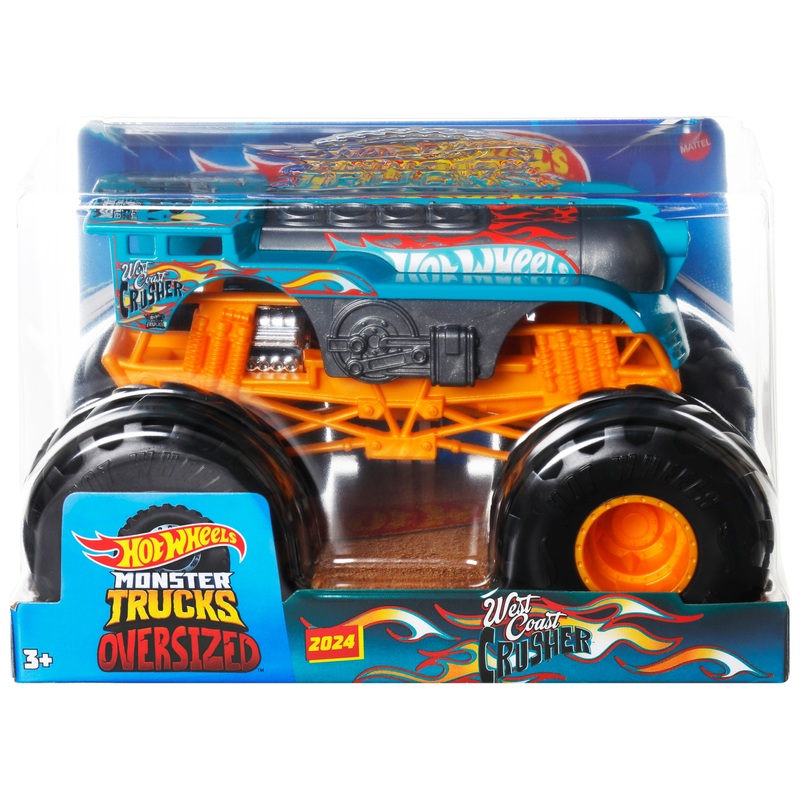 Hot Wheels Monster Trucks Diecast Cars West Coast Crusher 1:24 Scale