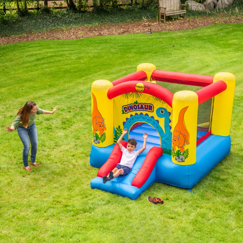 Happy Hop Dinosaur Bouncy Castle with Slide