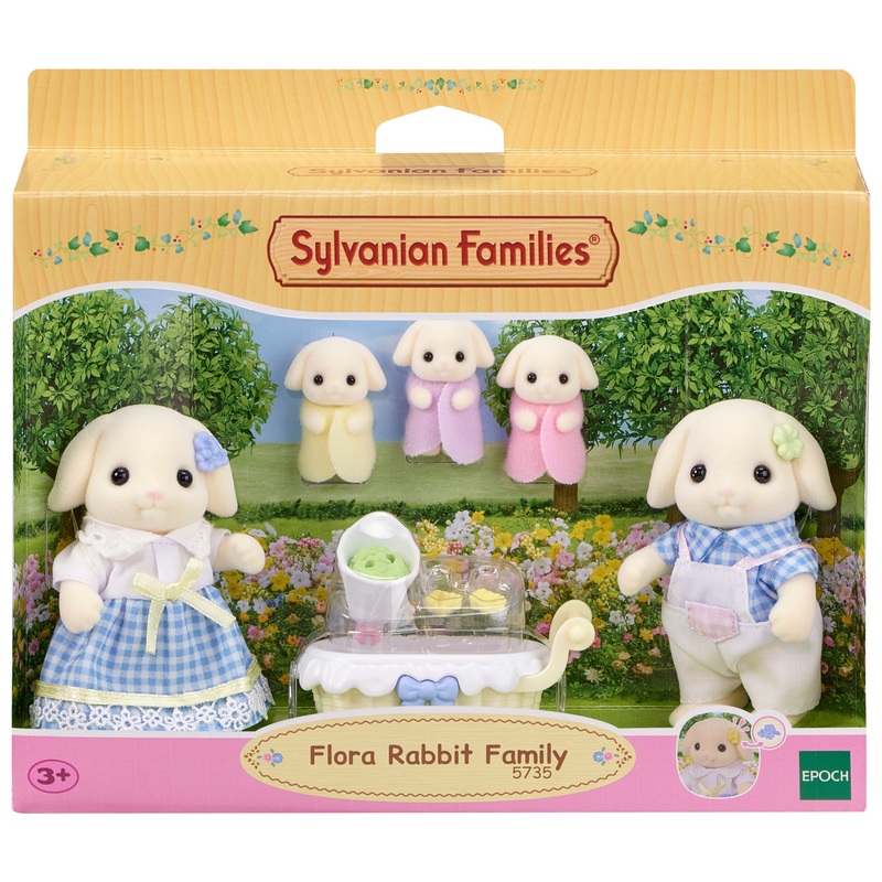 Sylvanian Families Flora Rabbit Family 5 Sylvanian Families Flora Rabbit Family