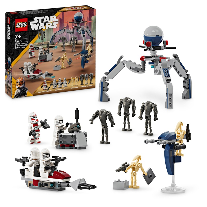 LEGO Star Wars 75372 The Clone Wars Clone Trooper & Battle Droid Battle Pack Set