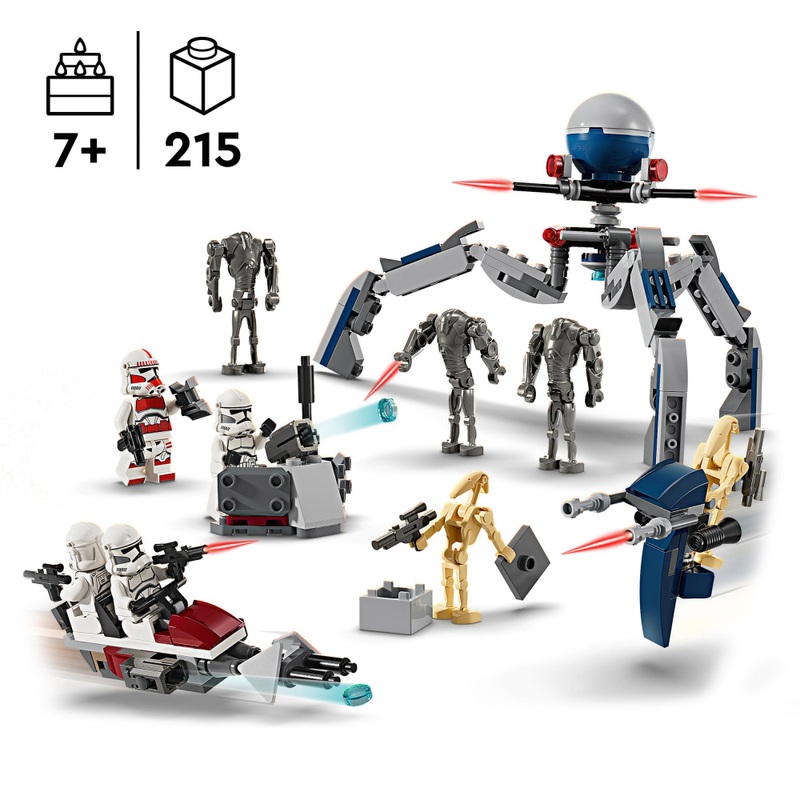 LEGO Star Wars 75372 The Clone Wars Clone Trooper & Battle Droid Battle Pack Set 2 LEGO Star Wars 75372 The Clone Wars Clone Trooper & Battle Droid Battle Pack Set