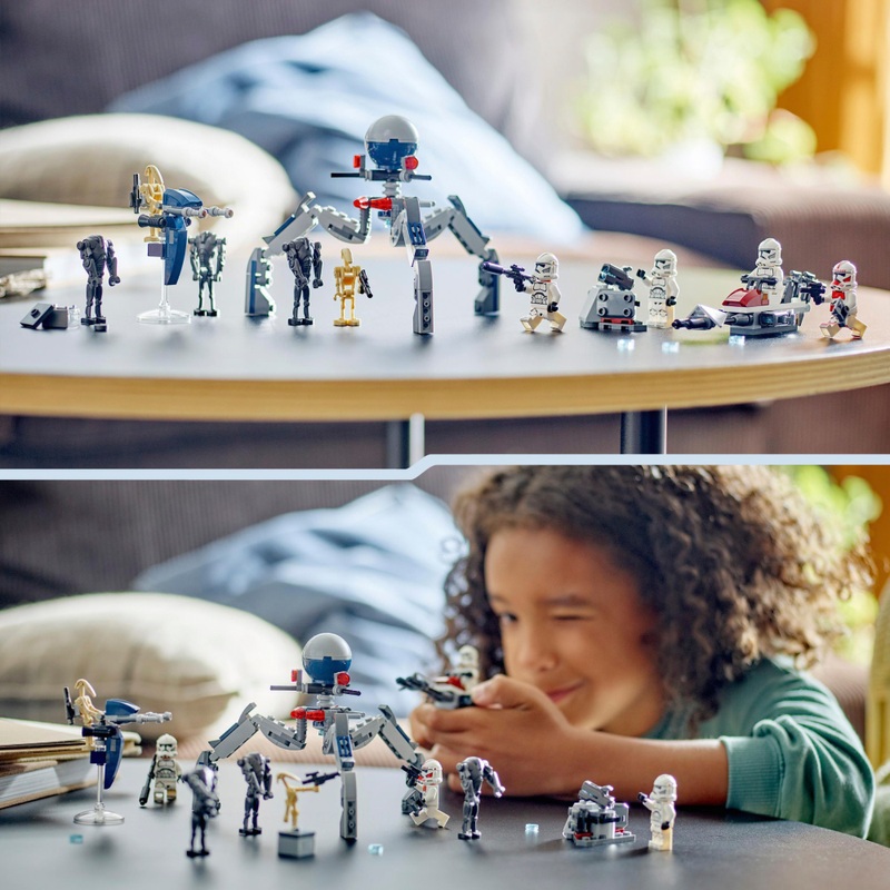 LEGO Star Wars 75372 The Clone Wars Clone Trooper & Battle Droid Battle Pack Set 3 LEGO Star Wars 75372 The Clone Wars Clone Trooper & Battle Droid Battle Pack Set