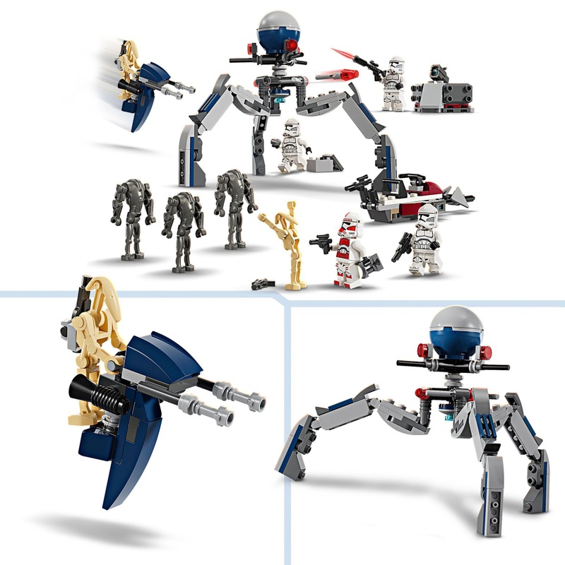 LEGO Star Wars 75372 The Clone Wars Clone Trooper & Battle Droid Battle Pack Set 4 LEGO Star Wars 75372 The Clone Wars Clone Trooper & Battle Droid Battle Pack Set