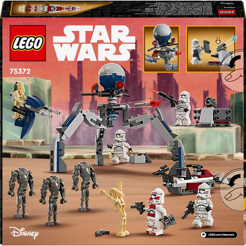 LEGO Star Wars 75372 The Clone Wars Clone Trooper & Battle Droid Battle Pack Set 8 LEGO Star Wars 75372 The Clone Wars Clone Trooper & Battle Droid Battle Pack Set