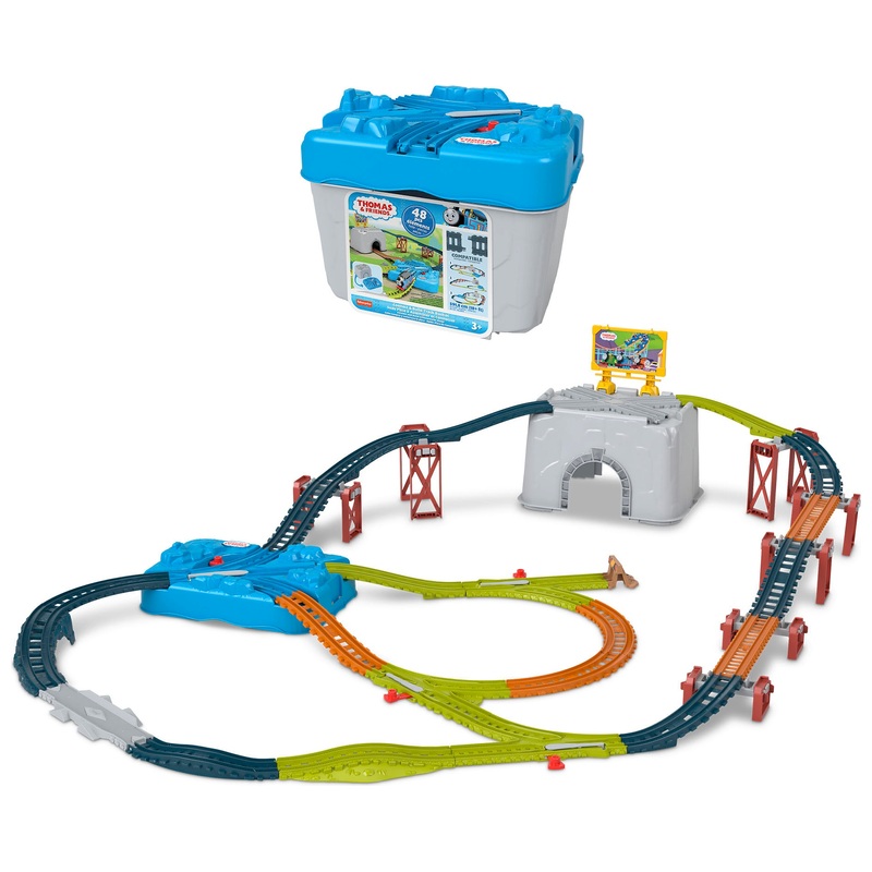 Thomas & Friends Connect and Build Train Track Set Bucket 48 Pieces