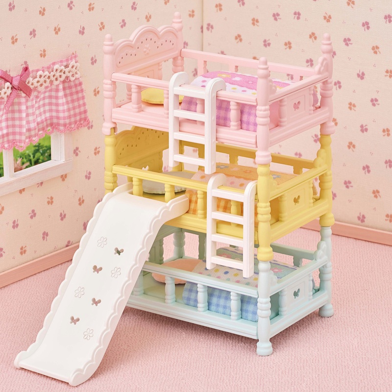 Sylvanian Families Triple Bunk Beds Furniture Set