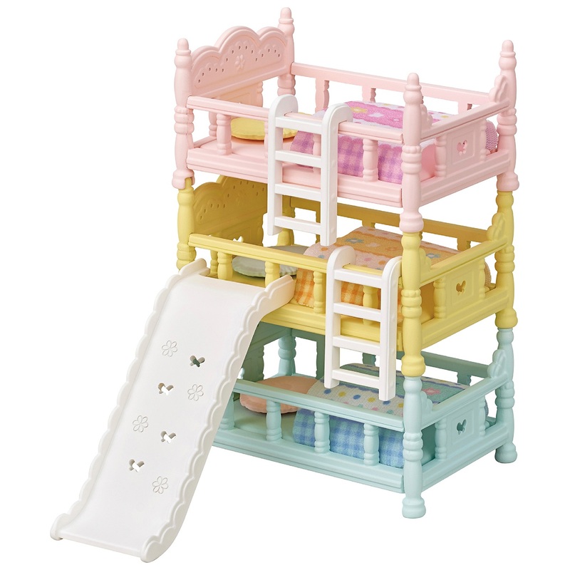 Sylvanian Families Triple Bunk Beds Furniture Set 2 Sylvanian Families Triple Bunk Beds Furniture Set