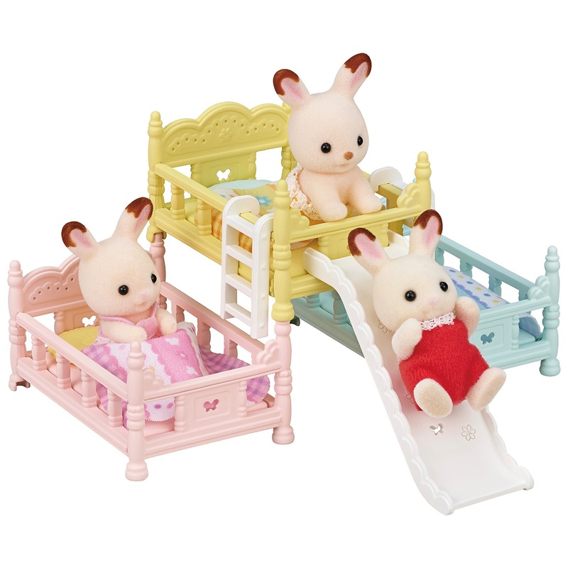 Sylvanian Families Triple Bunk Beds Furniture Set 4 Sylvanian Families Triple Bunk Beds Furniture Set
