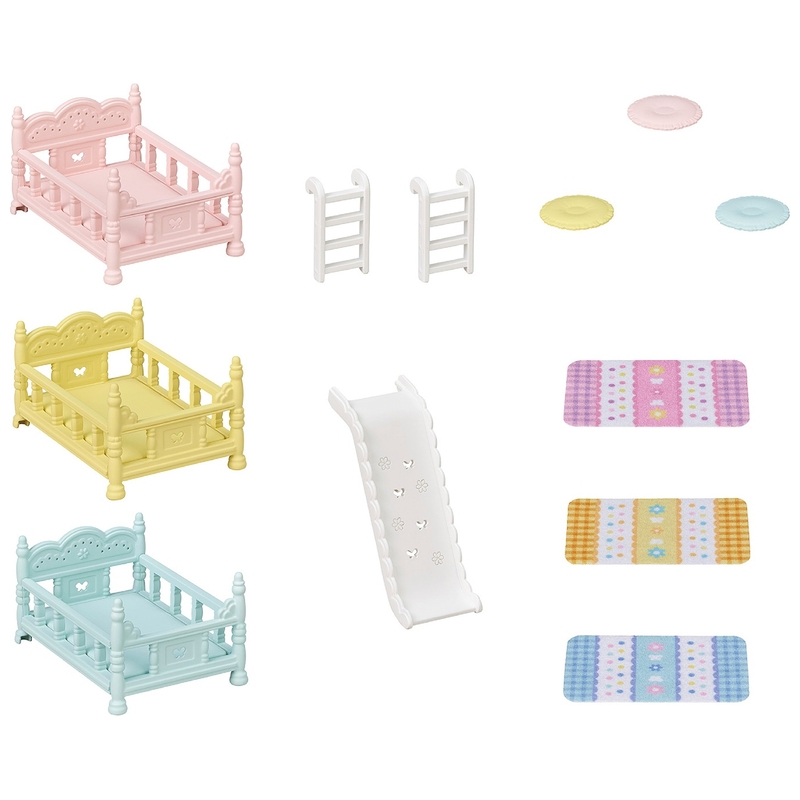 Sylvanian Families Triple Bunk Beds Furniture Set 5 Sylvanian Families Triple Bunk Beds Furniture Set