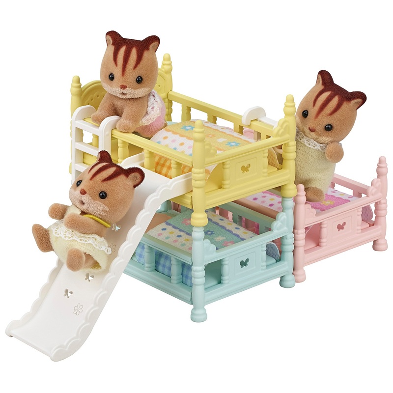 Sylvanian Families Triple Bunk Beds Furniture Set 6 Sylvanian Families Triple Bunk Beds Furniture Set