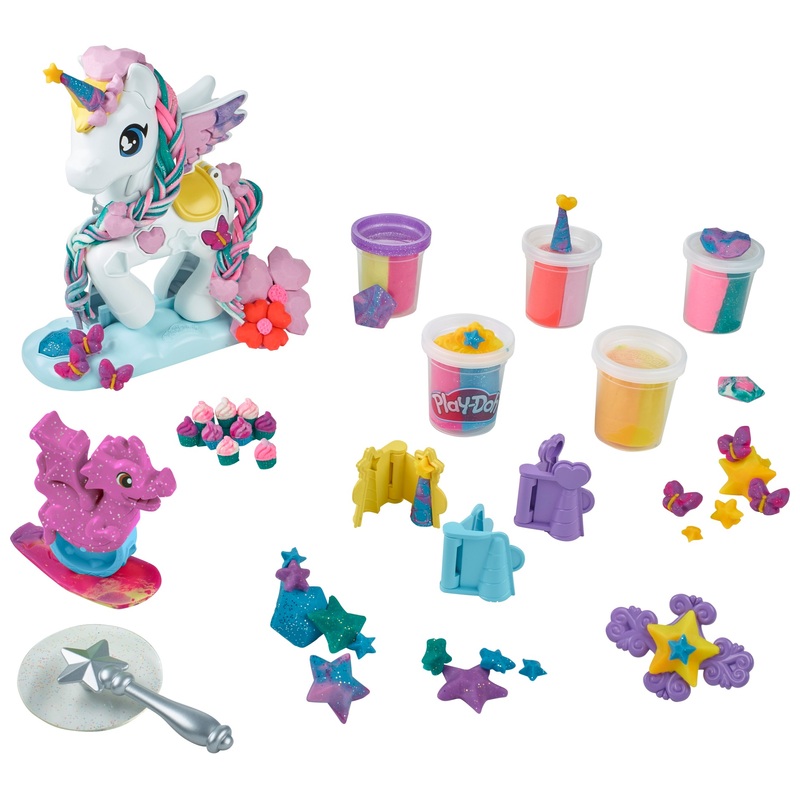 Play-Doh Playset Magical Stylin' Unicorn with 5 Play-Doh Tubs