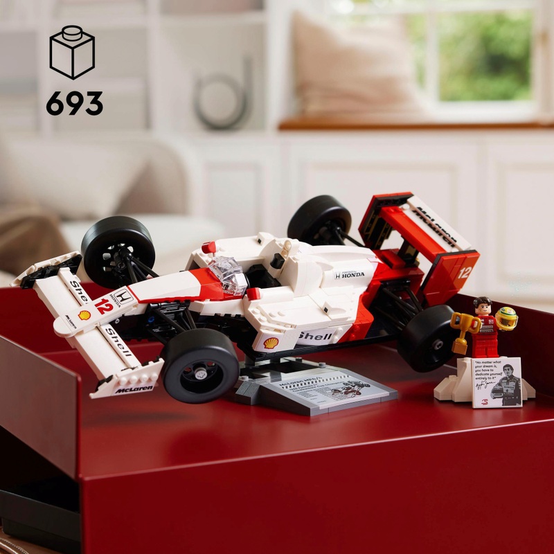 LEGO Icons 10330 McLaren MP4/4 & Ayrton Senna F1 Car Model Set for Adults
